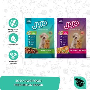 Jojo Dry Dog Food Adult Puppy Makanan Anjing 800gr Fresh Pack