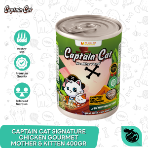 Captain Cat Signature Can Adult Mother Kitten Makanan Kucing Basah Kaleng 400 gr