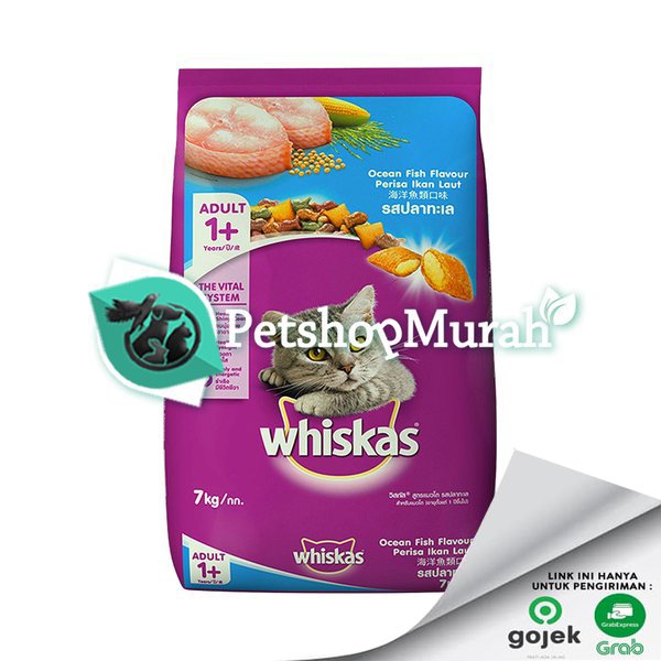 Whiskas Ocean Fish Adult Dry Cat Food Makanan Kucing Dewasa 7kg - Image 2