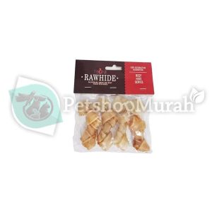 T-Bone t-kb-Rawhide Milk Knot Tulang Kulit Cemilan Anjing Dog Snack