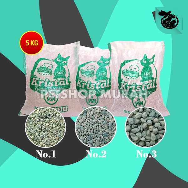 Pasir Kucing Hamster Zeolit zeolite 5 Kg Nomor 1-2-3