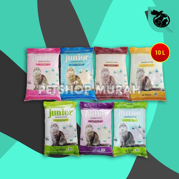 Pasir Kucing Gumpal Wangi Junior 10 Litter Clumping Non Cub n Kit