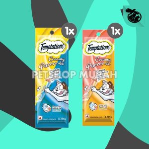 Snack Cemilan temptation creamy makanan kucing