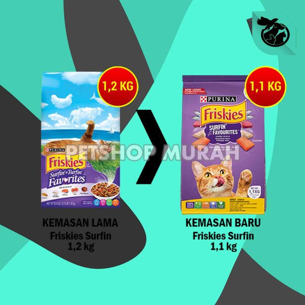 Friskies Surfin Favourites Adult Dry Cat Food Makanan Kucing Dewasa 1kg - Image 2