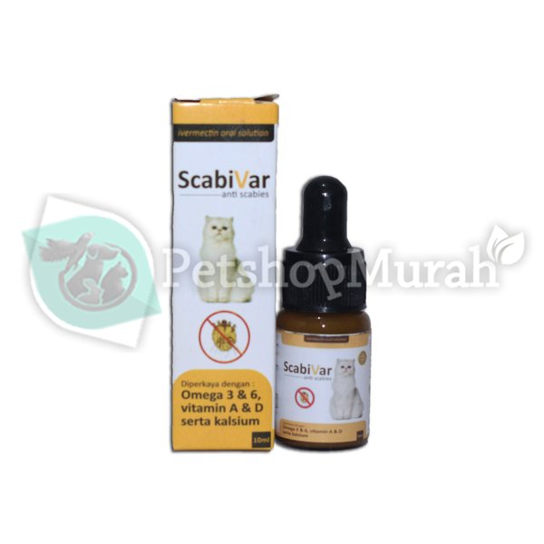 Obat Kucing Scabivar Cat 10ml Sirup Cair Untuk Scabies Minum 10 ml
