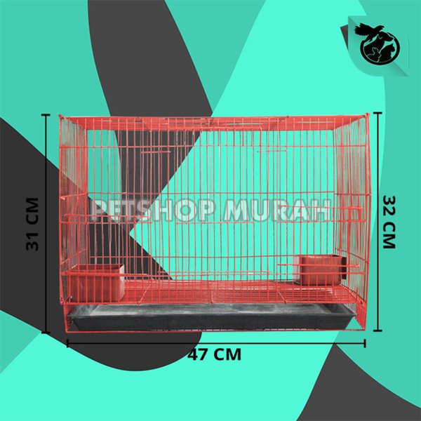 Kandang Hewan Kelinci Besi lipat premium Rabbit Cage