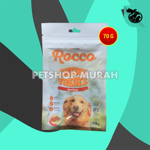 Snack Makanan Anjing Rocco Chew Dog treats Non Meat Jerky Jerhigh 70Gr - Image 2