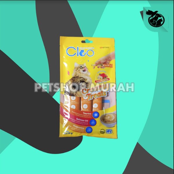 Cleo Creamy Treats Wet Cat Food Snack Kucing 15gr x 4 - Image 4