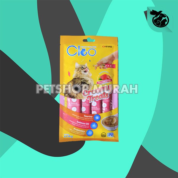 Cleo Creamy Treats Wet Cat Food Snack Kucing 15gr x 4