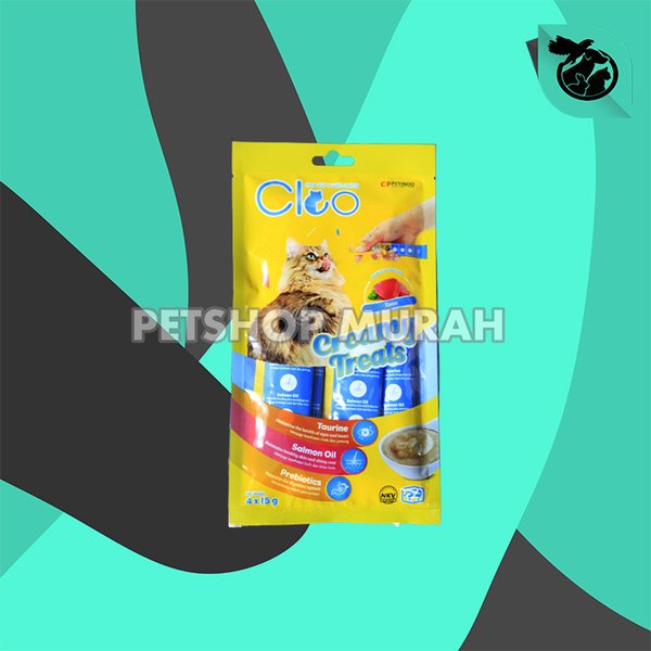 Cleo Creamy Treats Wet Cat Food Snack Kucing 15gr x 4 - Image 3