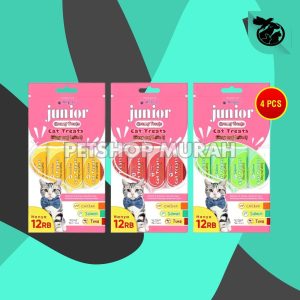 Junior Creamy Treats Wet Cat Food Snack Kucing 15gr x 4