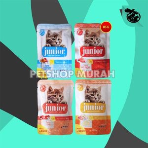 Makanan Basah Kucing Junior Wet Food Pouch 85 Gram Non Whiskas