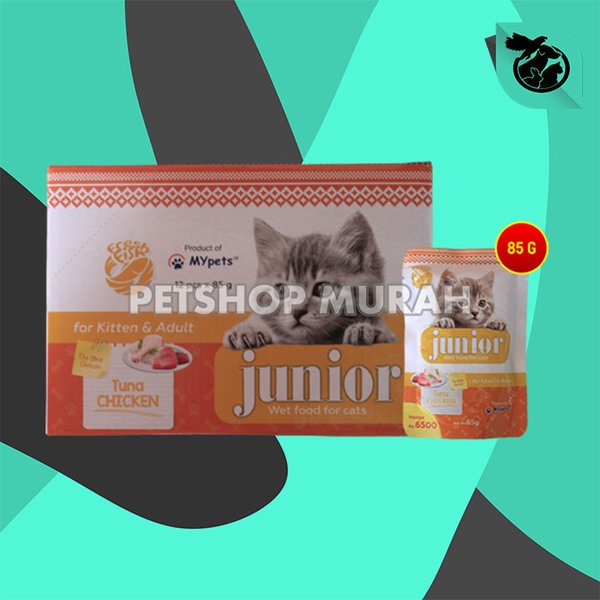 Makanan Kucing Junior Wet Food Pouch 85 Gram Grosir Dus isi 12 Pcs - Image 3