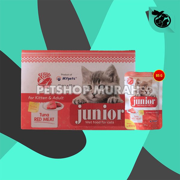 Makanan Kucing Junior Wet Food Pouch 85 Gram Grosir Dus isi 12 Pcs - Image 2