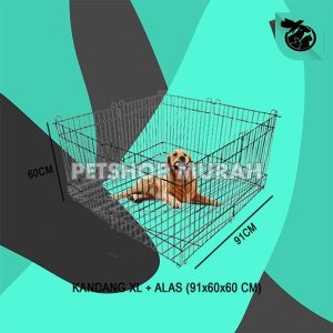 Kandang Pagar Hewan Besi + Alas Kucing Anjing Kelinci