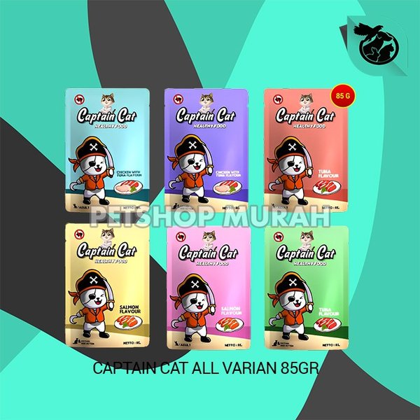 Makanan Basah Kucing Captain Wet Food Pouch 85 Gram