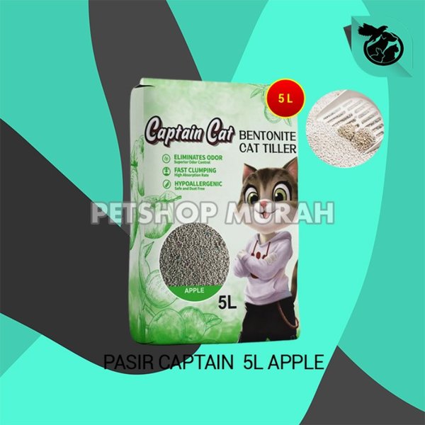 Pasir Kucing Gumpal Wangi Captain Betonite 5 Litter - Image 2