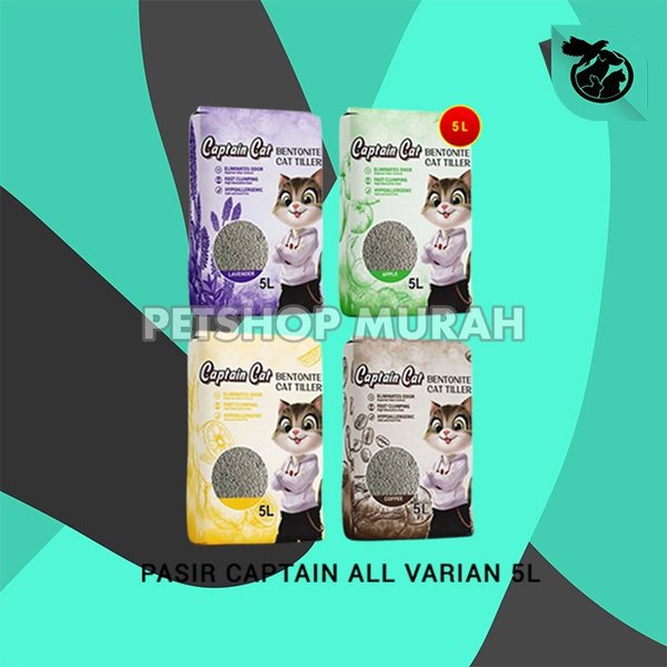 Pasir Kucing Gumpal Wangi Captain Betonite 5 Litter
