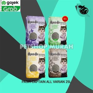 Pasir Kucing Gumpal Wangi Captain Betonite 25 Litter