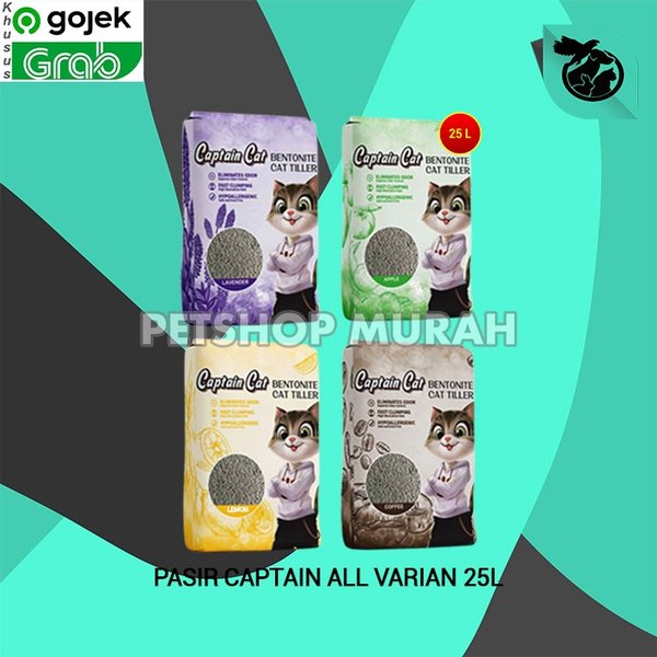 Pasir Kucing Gumpal Wangi Captain Betonite 25 Litter