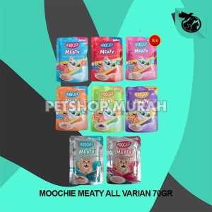 Makanan Basah Kucing Moochie Meaty Wet Cat Food Pouch Sachet 70 gram