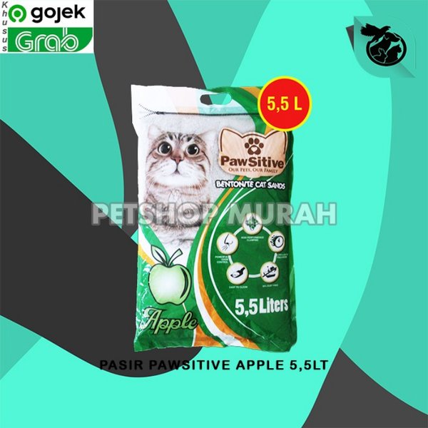 Pasir Kucing Wangi Pawsitive Bentonite Gumpal Clumping 5.5Liter - Image 5