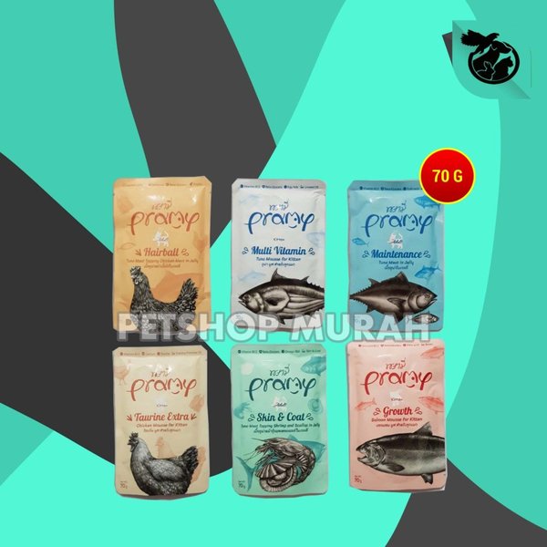 Pramy Makanan Kucing Basah wet food Pouch Kitten Adult 70 Gram