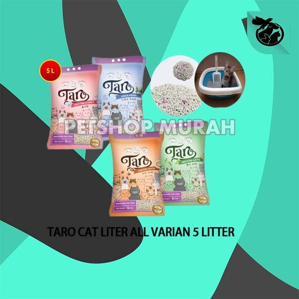 Pasir Kucing Gumpal Wangi Taro 5 Liter