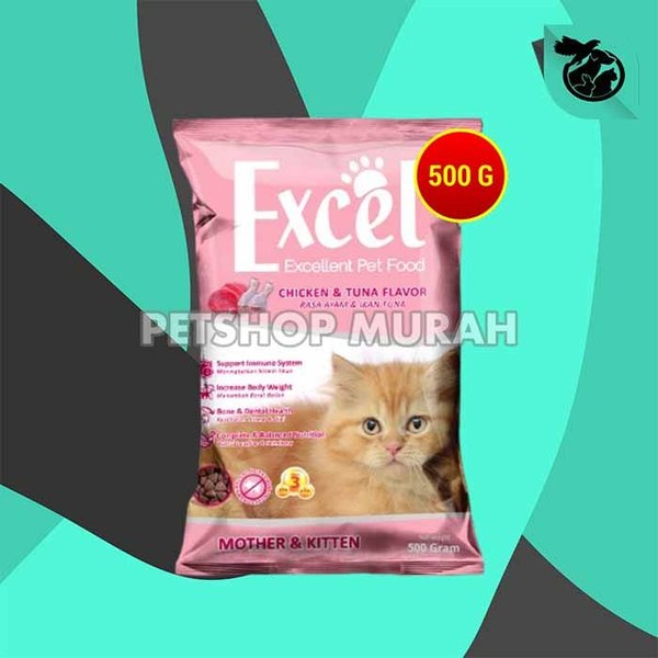 Makanan Kucing Excel 500 gram Repack 500gr seperti Bolt Maxi Nice