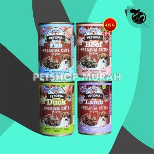 Makanan Anjing Kaleng Can Dog Food Petopia Premium Cuts 415 Gram