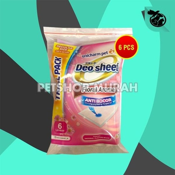 Deo-sheet Alas Pipis Poop anjing Perlak Hewan 6 pcs Repack - Image 8