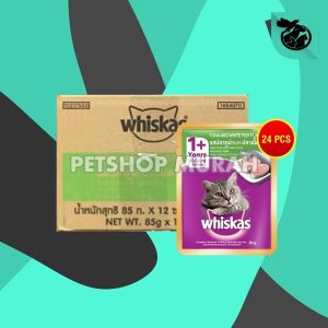 Makanan Basah Kucing Whiskas Sachet Pouch Grosir Dus isi 24 PCS 85 GR