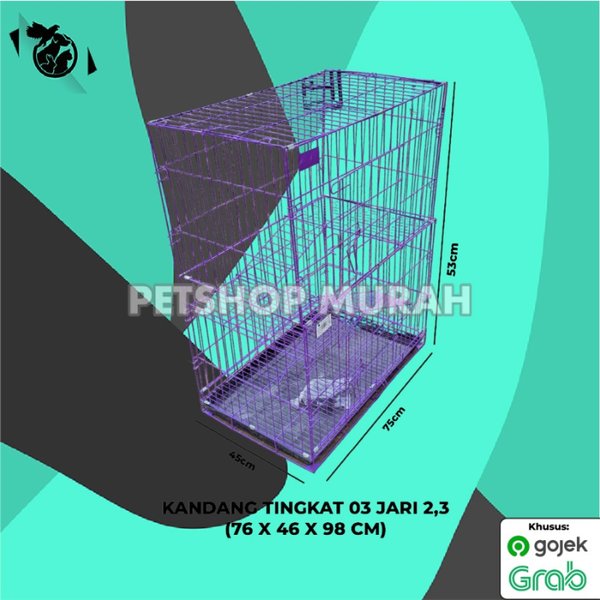 Kandang Hewan Kucing Anjing Besi Lipat Tebal - Image 5