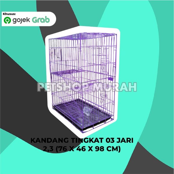 Kandang Hewan Kucing Anjing Besi Lipat Tebal - Image 2