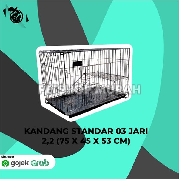 Kandang Hewan Kucing Anjing Besi Lipat Tebal - Image 3