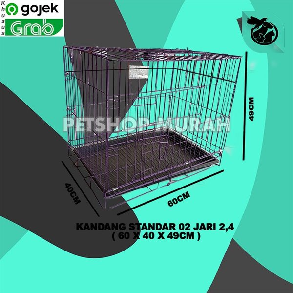 Kandang Hewan Kucing Anjing Besi Lipat Tebal - Image 4