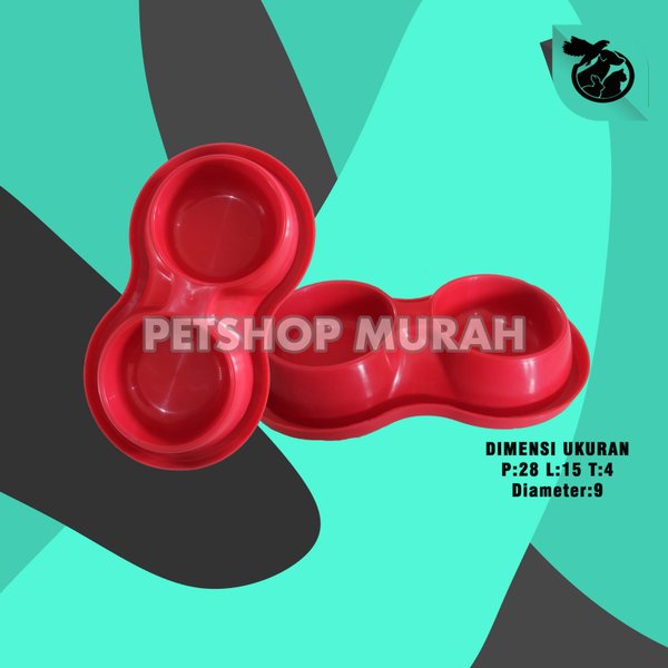 Tempat Makan Anti semut Double 2x Kucing - Anjing