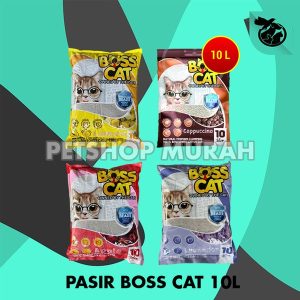 Pasir Kucing Boss Cat Gumpal Wangi 10 Liter