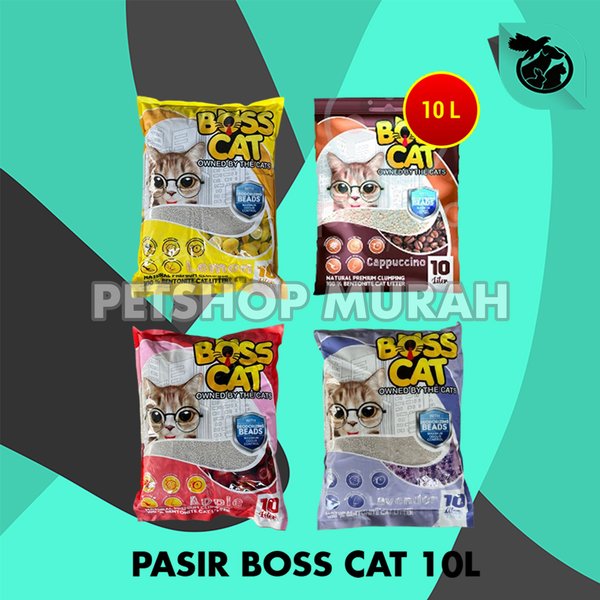 Pasir Kucing Boss Cat Gumpal Wangi 10 Liter