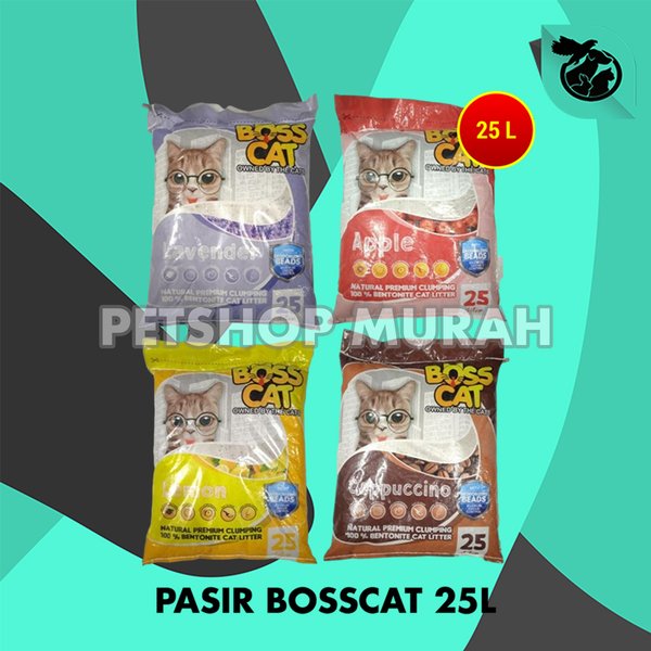 Pasir Kucing Boss Cat Gumpal Wangi 25 Liter