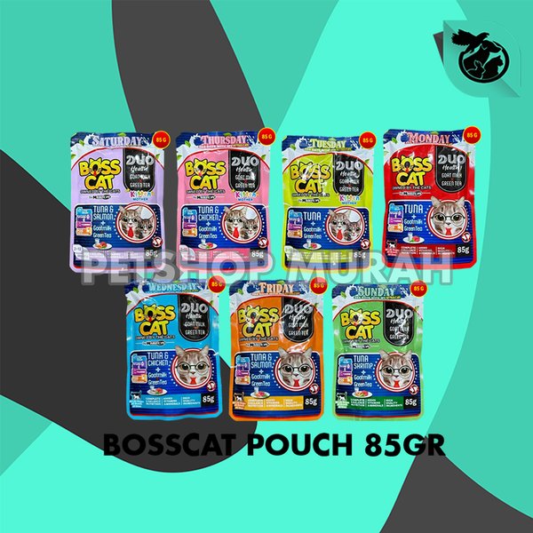 Makanan Kucing Basah Boss Cat Wet Food Pouch Sachet 85 Gram