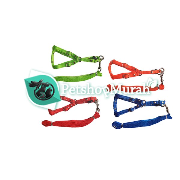 Tali Tuntun Kucing Anjing Hewan Harnes Nilo Tali Harness Nylon - Image 3