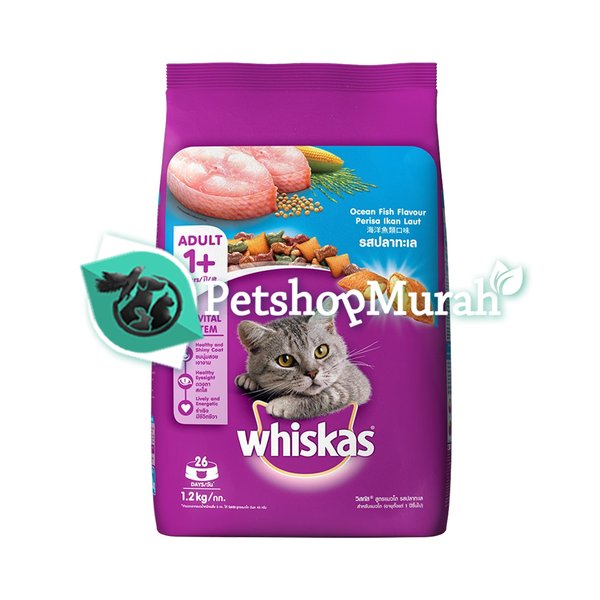 Whiskas Ocean Fish Adult Dry Cat Food Makanan Kucing Dewasa 1.2kg - Image 4