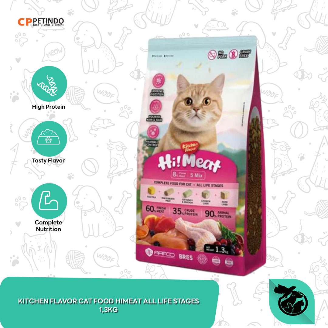 Kitchen Flavor HiMeat Cat Food All Life Stage Makanan Kucing 1.3 kg