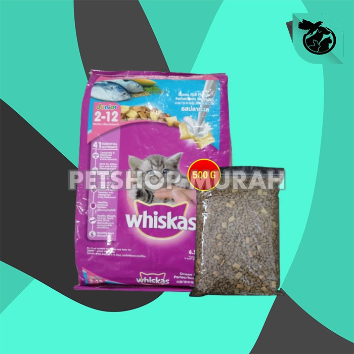 Makanan Kucing Repack Whiskas Junior Ocean Fish Kitten Repack Dry Food
