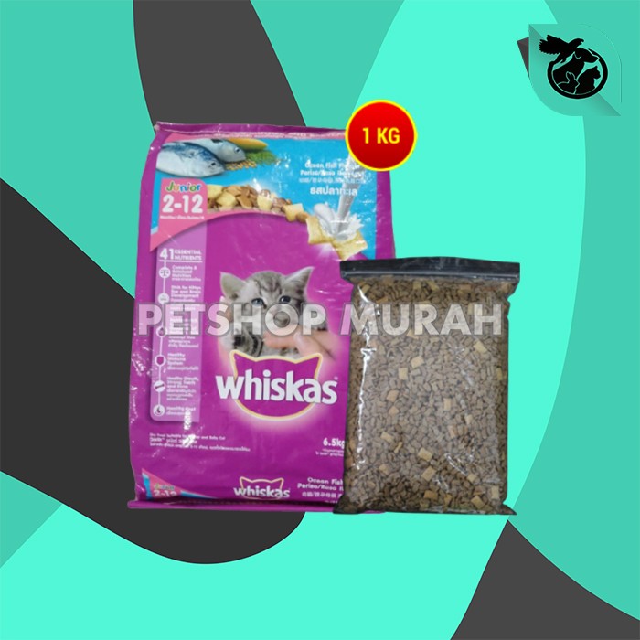 Makanan Kucing Repack Whiskas Junior Ocean Fish Kitten Repack Dry Food - Image 2