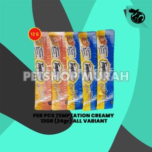 Snack Cemilan Kucing Temptations Creamy Cat Treats Per PCS 12 Gr