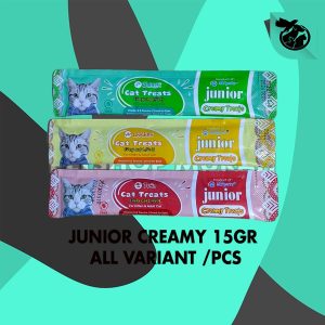 Junior Creamy Treats Wet Cat Food Snack Kucing 15gr Satuan