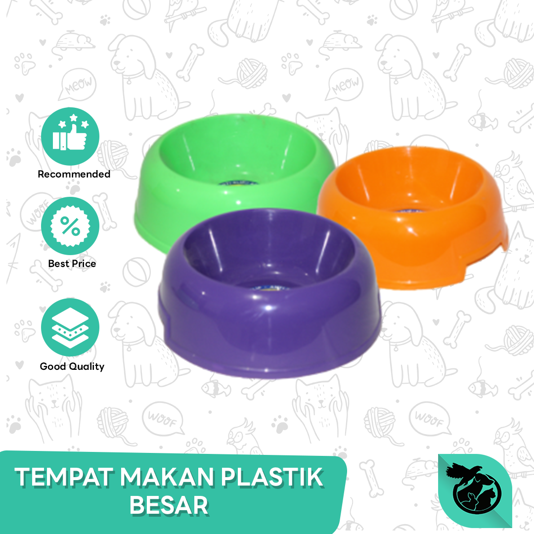 Tempat Makan Plastik Besar - Tempat Makan Anjing - Kucing