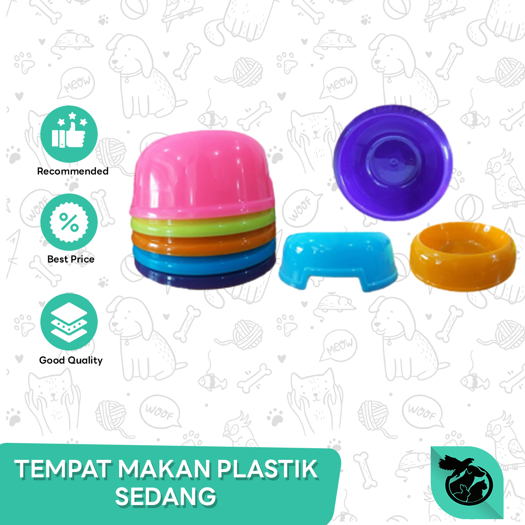 Tempat Makan Kucing Plastik Sedang